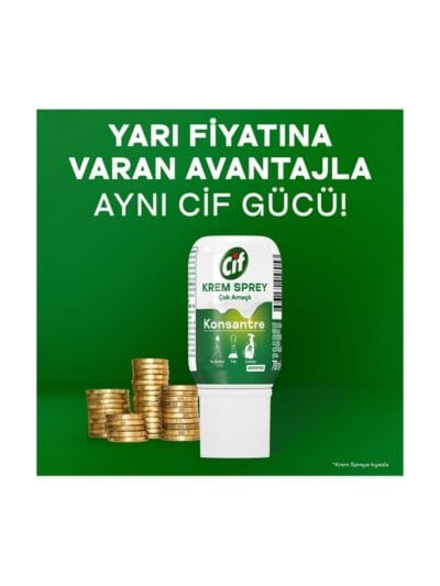 Cif Krem Sprey Çok Amaçlı Konsantre Amonyak 70 ml