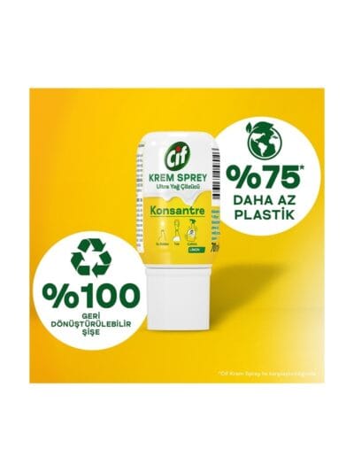 Cif Krem Sprey Konsantre Ultra Yağ Çözücü Limon 70 ml