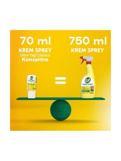 Cif Krem Sprey Konsantre Ultra Yağ Çözücü Limon 70 ml