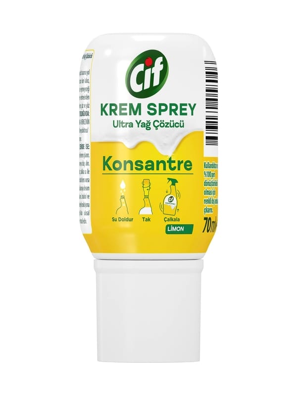 Cif Krem Sprey Konsantre Ultra Yağ Çözücü Limon 70 ml
