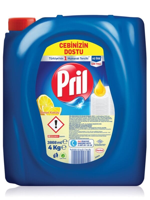 Pril Limon Kokulu Sıvı Bulaşık Deterjanı 4 KG