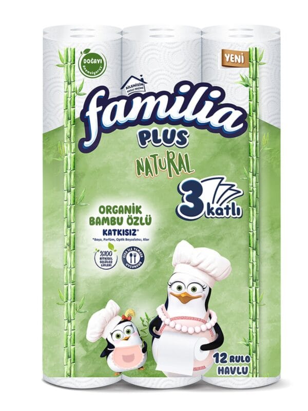 Familia Plus Natural Havlu 12'li