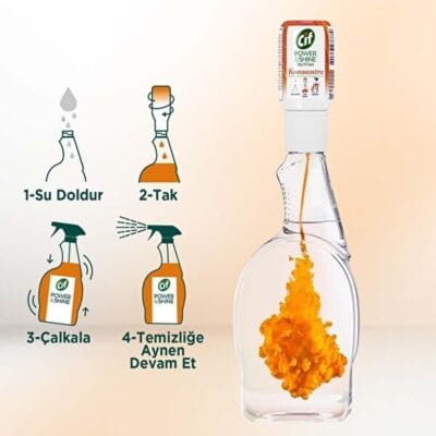 Cif Power & Shine Sprey Mutfak Yağ Çözücü 750 ml + Cif Power & Shine Konsantre Mutfak 70 ml