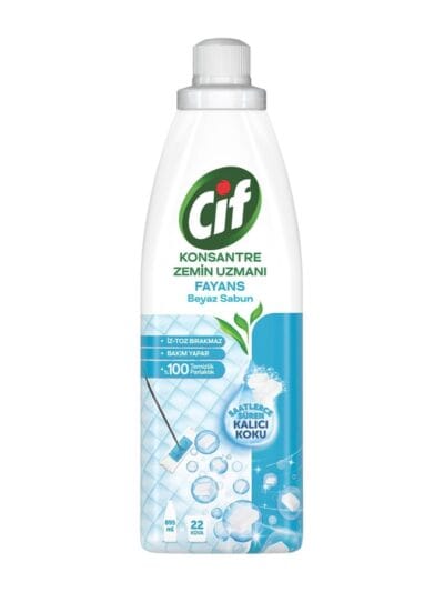 Cif Beyaz Sabun Kokulu Konsantre Zemin Uzmanı Fayans Temizleyicisi 22 Kova 895 mL