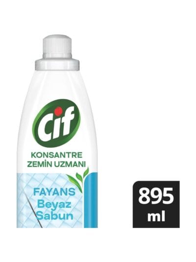 Cif Beyaz Sabun Kokulu Konsantre Zemin Uzmanı Fayans Temizleyicisi 22 Kova 895 mL
