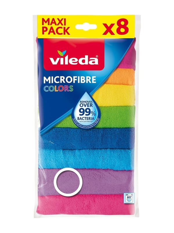 Vileda Colors Mikrofiber 8’li Temizlik Bezi İhtiyaçlarını uygun fiyatla karşıla Vileda Colors Mikrofiber 8'li Temizlik Bezi