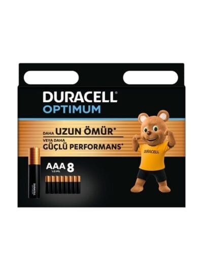 Duracell Optimum AAA İnce Kalem Pil (8’li Paket)