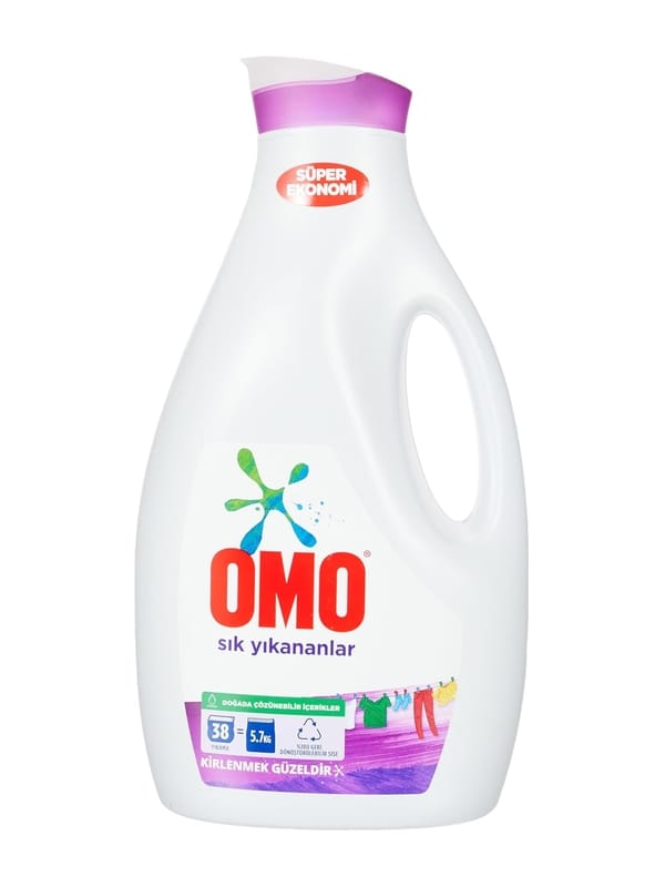 Omo Sıvı Sık Yıkananlar Çamaşır Deterjanı, 2470 ml, 38 Yıkama