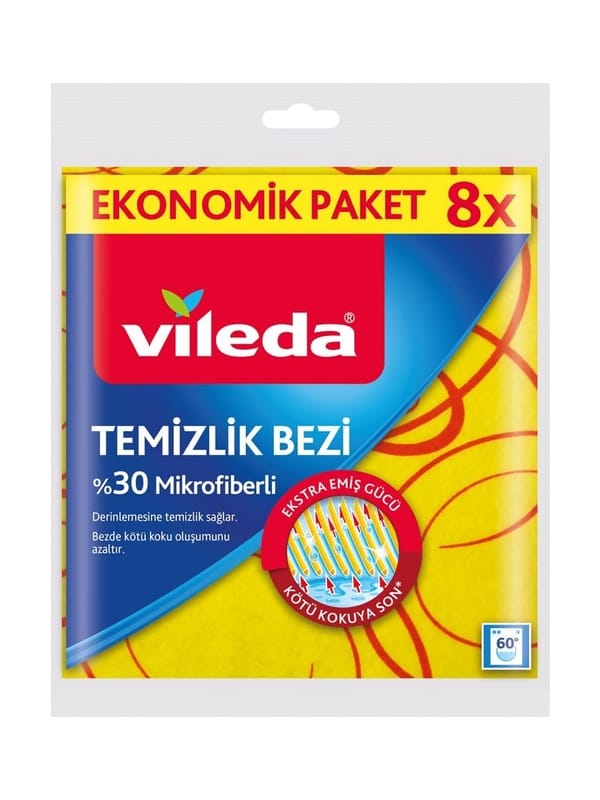 Vileda 8 Li %30 Mikrofiberli Mutfak Bezi
