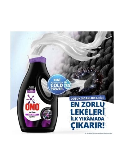 Omo Active Cold Power Siyahlar İçin Sıvı Çamaşır Deterjanı 1690 ml