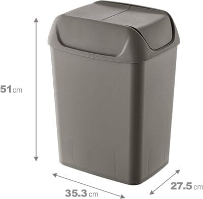 Smartware Svingi Çöp Kutusu 20 LT Terra - BEJ, Çok Amaçlı Çöp Kutusu