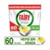 Fairy Hepsi Bir Arada 60 Yıkama Bulaşık Makinesi Deterjanı Kapsülü Limon Kokulu, 60 Tablet