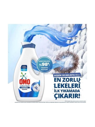 Omo Active Fresh Cold Power Beyazlar İçin Sıvı Çamaşır Deterjanı 1690 ml
