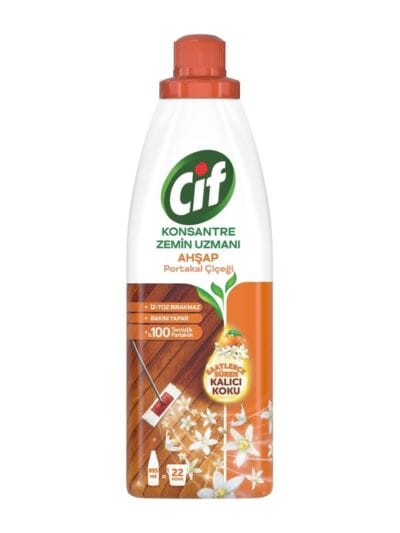 Cif Konsantre Zemin Uzmanı Ahşap ve Laminant Parke için Yüzey Temizleyici Portakal Çiçeği 895ml