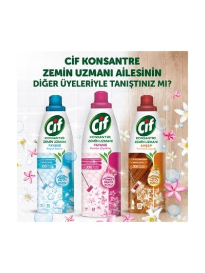 Cif Konsantre Zemin Uzmanı Ahşap ve Laminant Parke için Yüzey Temizleyici Portakal Çiçeği 895ml