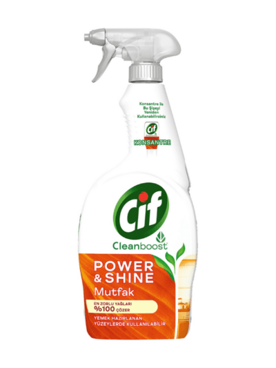 Cif Power Shine Cleanboost Mutfak İçin Temizleyici ve Yağ Çözücü 750 ML