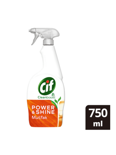 Cif Power Shine Cleanboost Mutfak İçin Temizleyici ve Yağ Çözücü 750 ML
