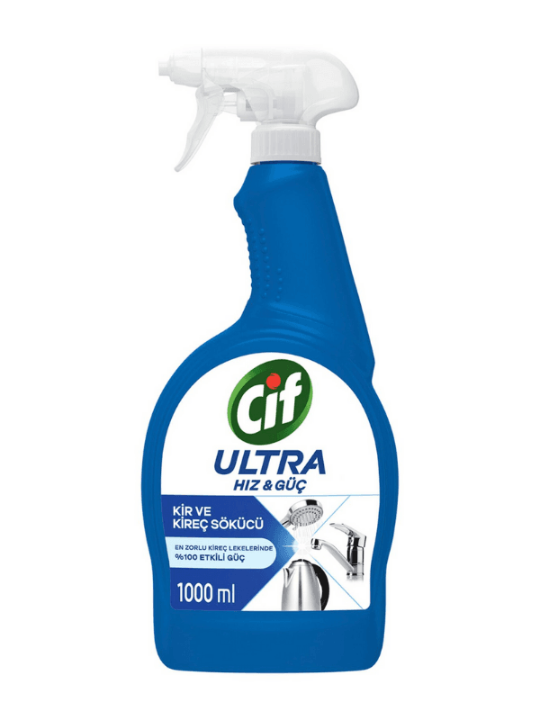 Cif Ultra Hız & Güç Kireç Sökücü Sprey Leke ve Kir Çıkarıcı Banyo 1000 Ml