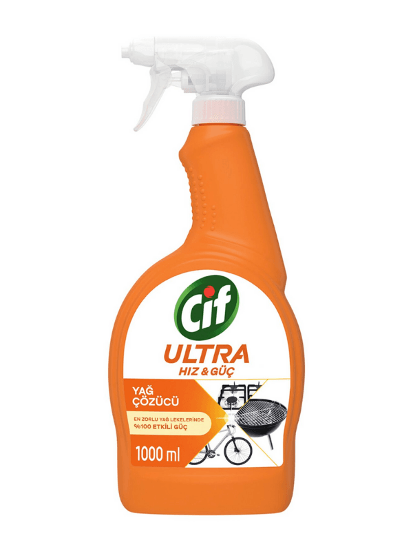 Cif Ultra Hız & Güç Yağ Çözücü Sprey Leke ve Kir Çıkarıcı Mutfak 1000 ML