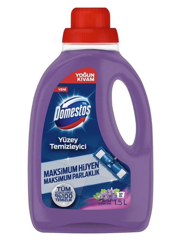 Domestos Yüzey Temizleyici Bahar Çiçekleri Maksimum Hijyen Tüm Yüzeyler için Yüzey Temizleyici 1500 ml