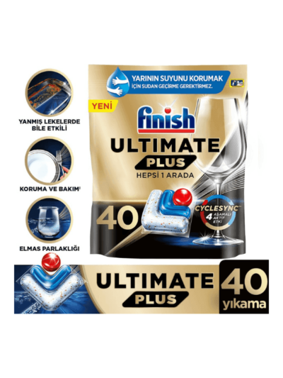 Finish Ultimate Plus Bulaşık Deterjanı, 40 Tablet