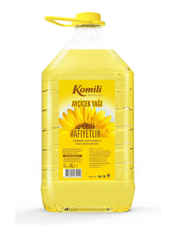 Komili Ayçiçek Yağı Pet Şişe 4 Lt