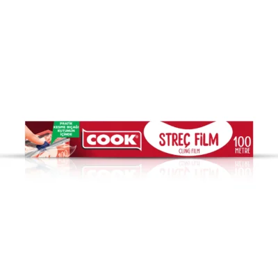 Cook Streç Film Kayar Bıçak Hediyeli 30 cm x 100 m