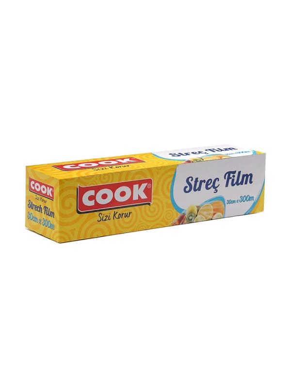 COOK Streç Film 30 x 300 Mt 8 Mic Plastik Testereli İhtiyaçlarını uygun fiyatla karşıla COOK Streç Film 30 x 300 Mt 8 Mic Plastik Testereli
